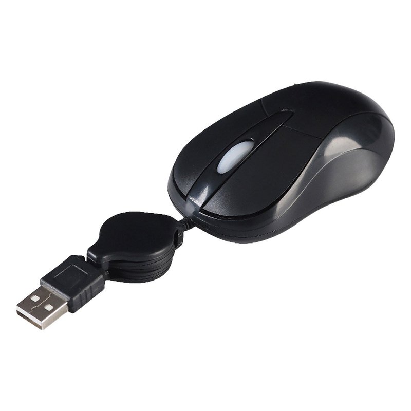 Mini Mouse Retrattile per PC Portatile Ideale per Viaggio e Spostamenti Colore Assortito Rosso Grigio Nero - immagine 3