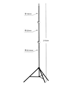 Staffa Triangolare Regolabile Max 210 cm, Supporto per Luce Anello e Ecc - immagine 4