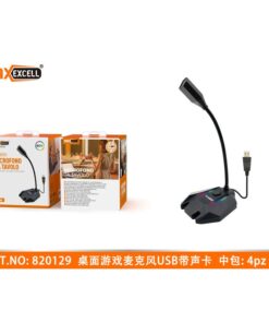 Microfono da Tavolo Flessibile con LED RGB per Lavoro, Video Chat Online e Gaming