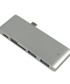 Hub USB C Con Lettore di Schede SD Micro SD + 2 Porte USB 3.0 + 1 Porta USB Type C