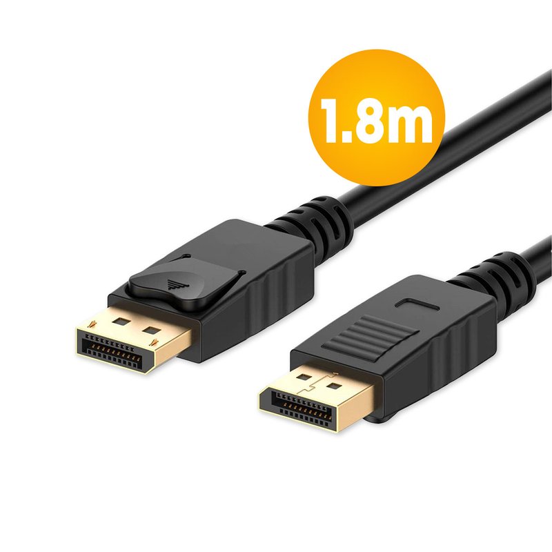Cavo DisplayPort Placcato in Oro 4K UltraHD Audio e Video in Alta Definizione Compatibile con Monitor e Proiettori fino a 144Hz di Resoluzione 1.8m - immagine 2