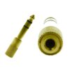 Convertitore Adattatore Audio Stereo da 6,35mm Maschio a 3,5mm Femmina Colore Oro