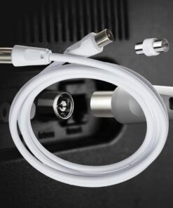 Cavo Coassiale Antenna TV con Connettore Dritto Maschio Maschio Adattatore Femmina Femmina Incluso 1.5m Supporta HD UHD 4K HDTV