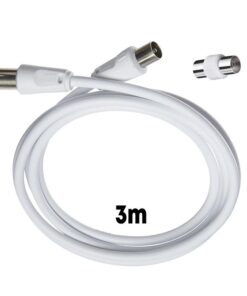 Alternative view of Cavo Coassiale Antenna TV con Connettore Dritto Maschio Maschio Adattatore Femmina Femmina Incluso 3m Supporta HD UHD 4K HDTV