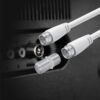 Cavo Sat Coassiale Connettore F su F con Adattatore Femmina-Femmina Incluso Cavo Antenna TV da 1.8m - ASDSHOP