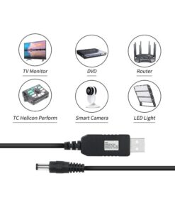 Cavo Convertitore Di Tensione Da USB 5V a Jack DC 5,5X2,1mm 12V Lunga 1M - immagine 3
