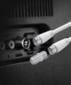 Alternative view of Cavo Sat Coassiale Connettore F su F con Adattatore Femmina-Femmina Incluso Cavo Antenna TV da 5m
