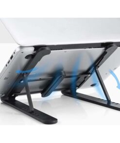 Supporto Notebook Regolabile Supporto Laptop Scrivania Pieghevole Design Ergonomico Stabile In ABS - immagine 4