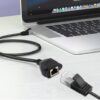 Prolunga Cavo Ethernet da 0.6 metri supporta MAX 1Gbps Consgliabile con Cat 5E e Cat 6 Banda Max 250Mhz Presa di rete RJ45 - ASDSHOP
