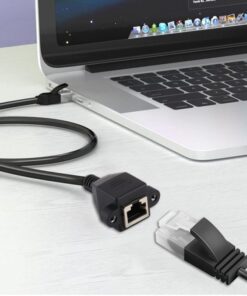Alternative view of Prolunga Cavo Ethernet da 0.6 metri supporta MAX 1Gbps Consgliabile con Cat 5E e Cat 6 Banda Max 250Mhz Presa di rete RJ45