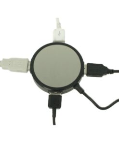 HUB USB a 4 Porte USB 2.0 Cavo 20cm Forma Rotondo - immagine 3