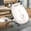 Mouse Wireless da Ufficio Lavoro Navigare Mouse Senza Filo con Design Leggera e Compatto Perfetto per Viaggio Modello Vintage Colore Bianco