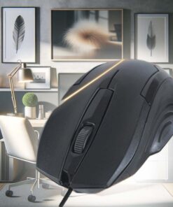 Mouse da Gioco Silenzioso Preciso Finitura Nero Opaco Cavo 1.25 metri