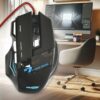 Mouse da Gioco con 2 Tasti Laterali e Tasto Regola DPI RetroIlluminato con RGB Casuale Filo Antipiega 1,25 metri Modello Tasto Doppio Click - ASDSHOP