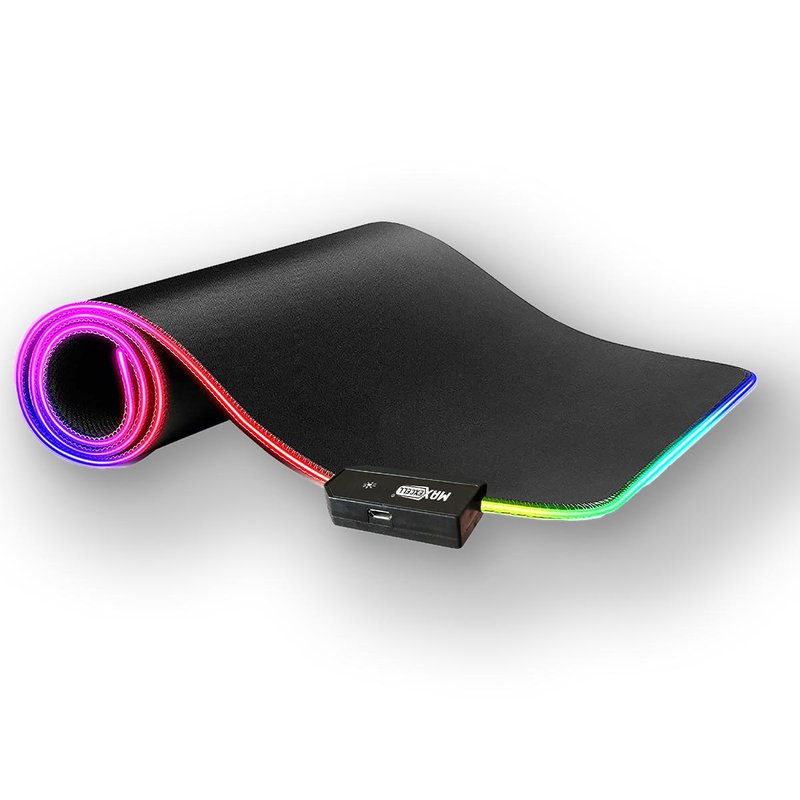 Tappetino Mouse da Gaming 35x25cm RGB con Cavo USB Spessore 4mm - immagine 2