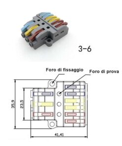 10 Sdoppiatore Elettrico Compatto Connettore Morsetto Elettrico Cavo Connettore 3P-6P - immagine 5