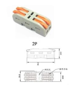 10 Morsetti Elettrici Rapidi 2P con Leva Connettori Compatti per Fili Elettrici - immagine 5