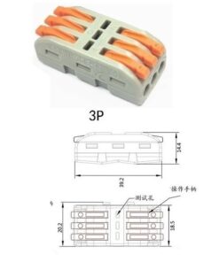 10 Morsetti Elettrici Rapidi 3P con Leva Connettori Compatti per Fili Elettrici - immagine 5