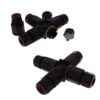 2 Connettori Giunta X IP68 Senza Viti 3 Posti per Cavo Elettrico 6 12mm 122x30mm