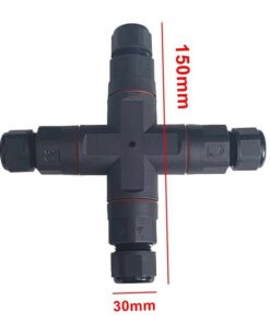 2 Connettori Giunta X IP68 Senza Viti 3 Posti per Cavo Elettrico 6 12mm 150x30mm - immagine 3