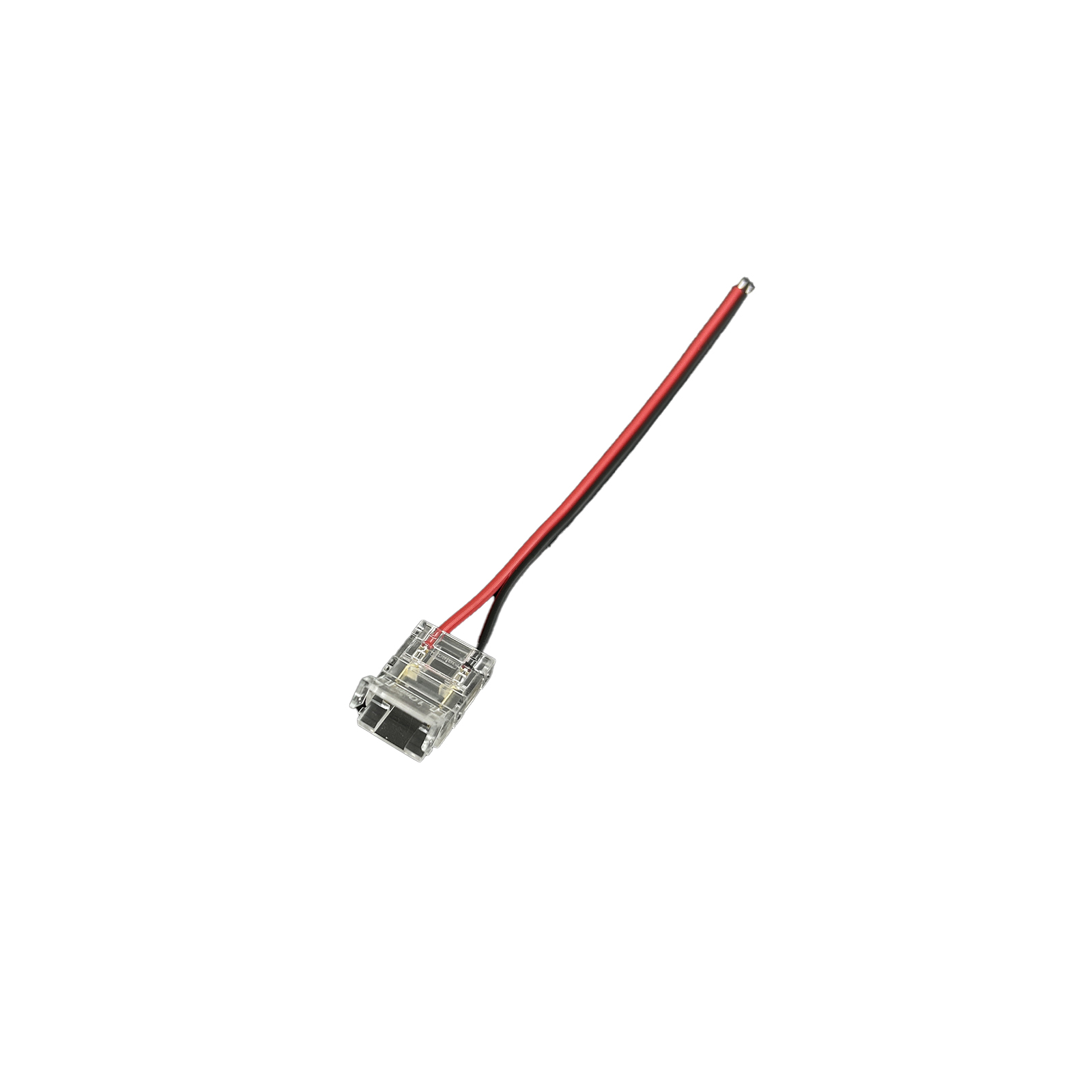 10 Pezzi Connettore Trasparente Invisibile 10mm 2 PIN Per Chiudere 2 Striscie Led Smd COB con Passo da 10mm Senza Saldare