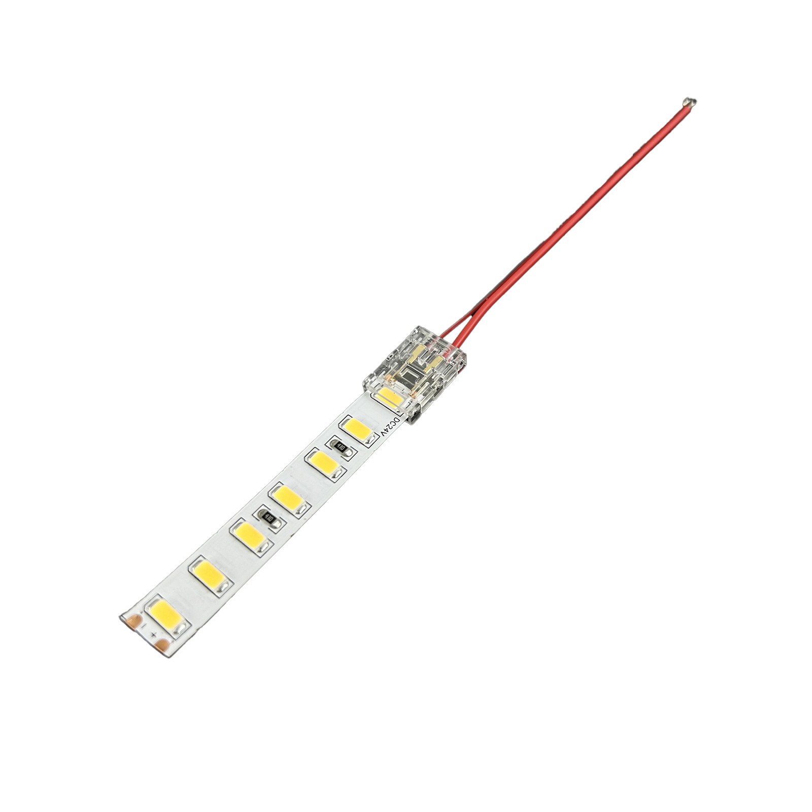10 Pezzi Connettore Trasparente Invisibile 10mm 2 PIN Per Chiudere 2 Striscie Led Smd COB con Passo da 10mm Senza Saldare - immagine 2