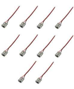 10 Pezzi Connettore Trasparente Invisibile 10mm 2 PIN Per Chiudere 2 Striscie Led Smd COB con Passo da 10mm Senza Saldare - immagine 3