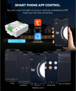 Led Dimmer Push WIFI RF 2.4G Pulsante, Master Slave, Memoria, APP TUYA, 5V 12V 24V 10A, Compatibile Con CLC101R, Sostituzione CL9111 CL9115 SH9111 MMC1418, 45X45X15mm - immagine 6