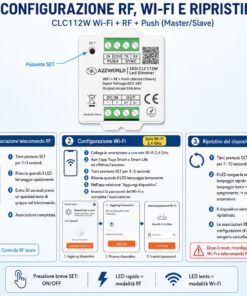 Led Dimmer Push WIFI RF 2.4G Pulsante, Master Slave, Memoria, APP TUYA, 5V 12V 24V 10A, Compatibile Con CLC101R, Sostituzione CL9111 CL9115 SH9111 MMC1418, 45X45X15mm - immagine 7
