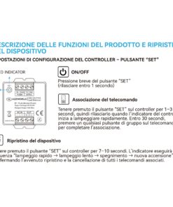Led Dimmer Push Pulsante+RF, Master Slave, Memoria e Sincronizzabile, 5V 12V 24V 10A, Sostituzione CL9111 CL9115, Compatibile Con CLC101R - immagine 3