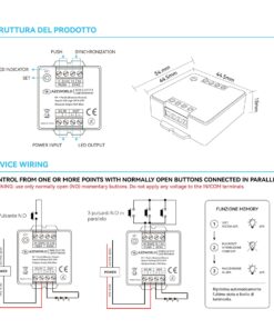 Led Dimmer Push Pulsante+RF, Master Slave, Memoria e Sincronizzabile, 5V 12V 24V 10A, Sostituzione CL9111 CL9115, Compatibile Con CLC101R - immagine 4