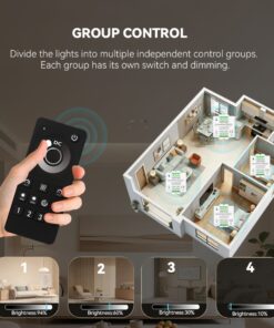 Led Dimmer Push Pulsante+RF, Master Slave, Memoria e Sincronizzabile, 5V 12V 24V 10A, Sostituzione CL9111 CL9115, Compatibile Con CLC101R - immagine 8