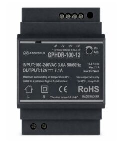 Alimentatore Trasformatore Da Guida Barra DIN 100W, 4 Moduli, Serie HDR-100, Disponibili DC 12V 24V (DC 12V)