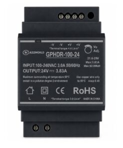 Alimentatore Trasformatore Da Guida Barra DIN 100W, 4 Moduli, Serie HDR-100, Disponibili DC 12V 24V (DC 24V)