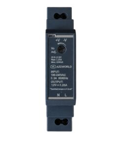 Alimentatore Trasformatore Da Guida Barra DIN 15W, 1 Modulo, Serie HDR-15, Disponibili DC 12V 24V (DC 12V)