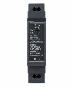 Alimentatore Trasformatore Da Guida Barra DIN 15W, 1 Modulo, Serie HDR-15, Disponibili DC 12V 24V (DC 24V)