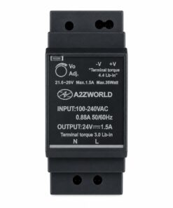 Alimentatore Trasformatore Da Guida Barra DIN 30W, 2 Moduli, Serie HDR-30, Disponibili DC 12V 24V (DC 24V)