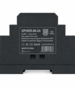 Alimentatore Trasformatore Da Guida Barra DIN 60W, 3 Moduli, Serie HDR-60, Disponibili DC 12V 24V (DC 24V) - immagine 3