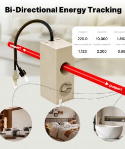 Misuratore Energia WiFi Monofase 63A, Modulo Monitoraggio Consumi Bidirezionale, CT Power Metering Integrato, App Tuya Smart Life - immagine 6