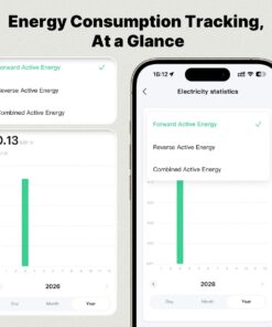 Misuratore Energia WiFi Trifase 63A, Modulo Monitoraggio Consumi Bidirezionale, CT Power Metering Integrato, App Tuya Smart Life - immagine 5