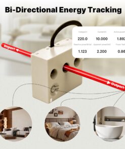 Misuratore Energia WiFi Trifase 63A, Modulo Monitoraggio Consumi Bidirezionale, CT Power Metering Integrato, App Tuya Smart Life - immagine 6