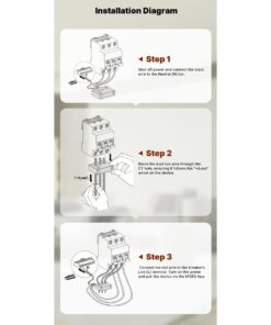 Misuratore Energia WiFi Trifase 63A, Modulo Monitoraggio Consumi Bidirezionale, CT Power Metering Integrato, App Tuya Smart Life - immagine 7