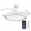 Plafoniera LED con Ventilatore Integrato, 70W 6600lm CCT, Pale Pieghevoli, Motore DC 30W, Telecomando e App Bluetooth 2.4G, 6 Velocità, 3 Colori Luce - ASDSHOP