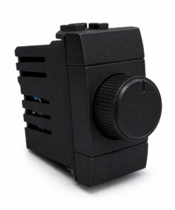Serie Civile A2ZWORLD MBL Nero Compatibile Con Bticino Living International (Regolatore Dimmer A Manopola)