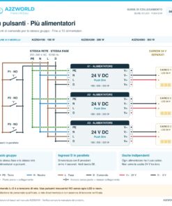 Alimentatore 24V Push Dimmer Integrato, Dimmerabile con Pulsante NO (10-100%), Memoria dopo Blackout, Sincronizzabile, Accensione Soft, 2 Uscite, IP20, Disponibili 100W 200W 300W (200W) - immagine 6