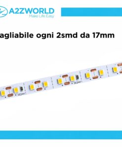 Alternative view of 24V Striscia Led SMD Da 10 Metri, 12W/M 135lm/W 120SMD/M, Larga 8mm, Dimmerabile PWM, Tagliabile ogni 2 smd Da 17mm, IP20, CRI>80, Disponibili 3000K 4000K 6500K (Bianco Caldo 3000K)