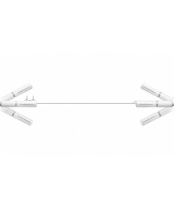 Sistema Illuminazione Cavi Tesi StarLine - Kit Staffe di Fissaggio a Parete per Linee LED a Tensione, Effetto Filo di Luce, Installazione 2 Lati (Bianco) - immagine 4