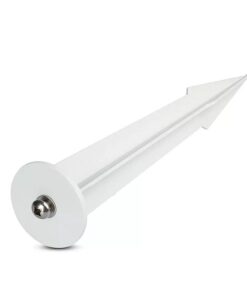 Picchetto in Alluminio per Fari Led Flood Light Colore Bianco Modello Grande Diametro 60mm Altezza 265mm SKU-7537