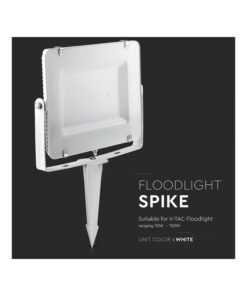 Alternative view of Picchetto in Alluminio per Fari Led Flood Light Colore Bianco Modello Grande Diametro 60mm Altezza 265mm SKU-7537