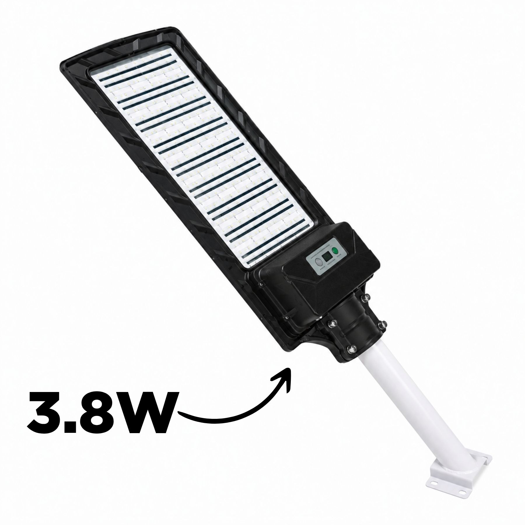 Lampione Stradale Led Con Pannello Solare e Sensore PIR 3.8W 380LM 6500K Street Lamp per Strada Giardino Villa IP65 - immagine 2